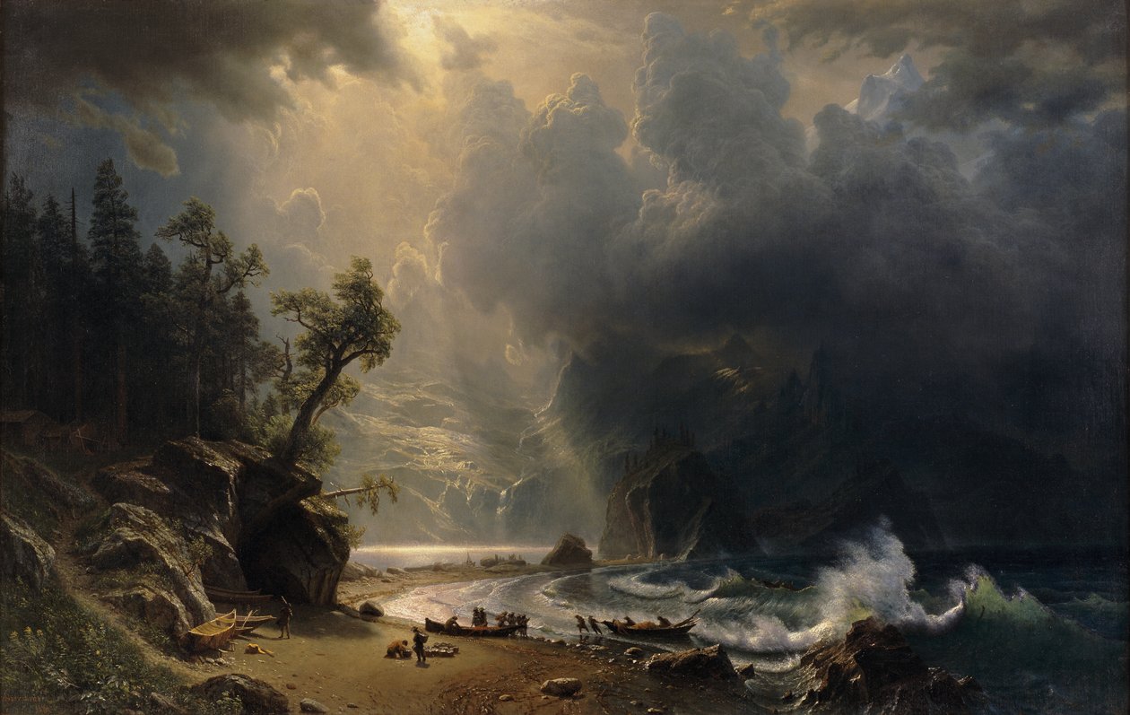 Puget Sound an der Pazifikküste, 1870 von Albert Bierstadt