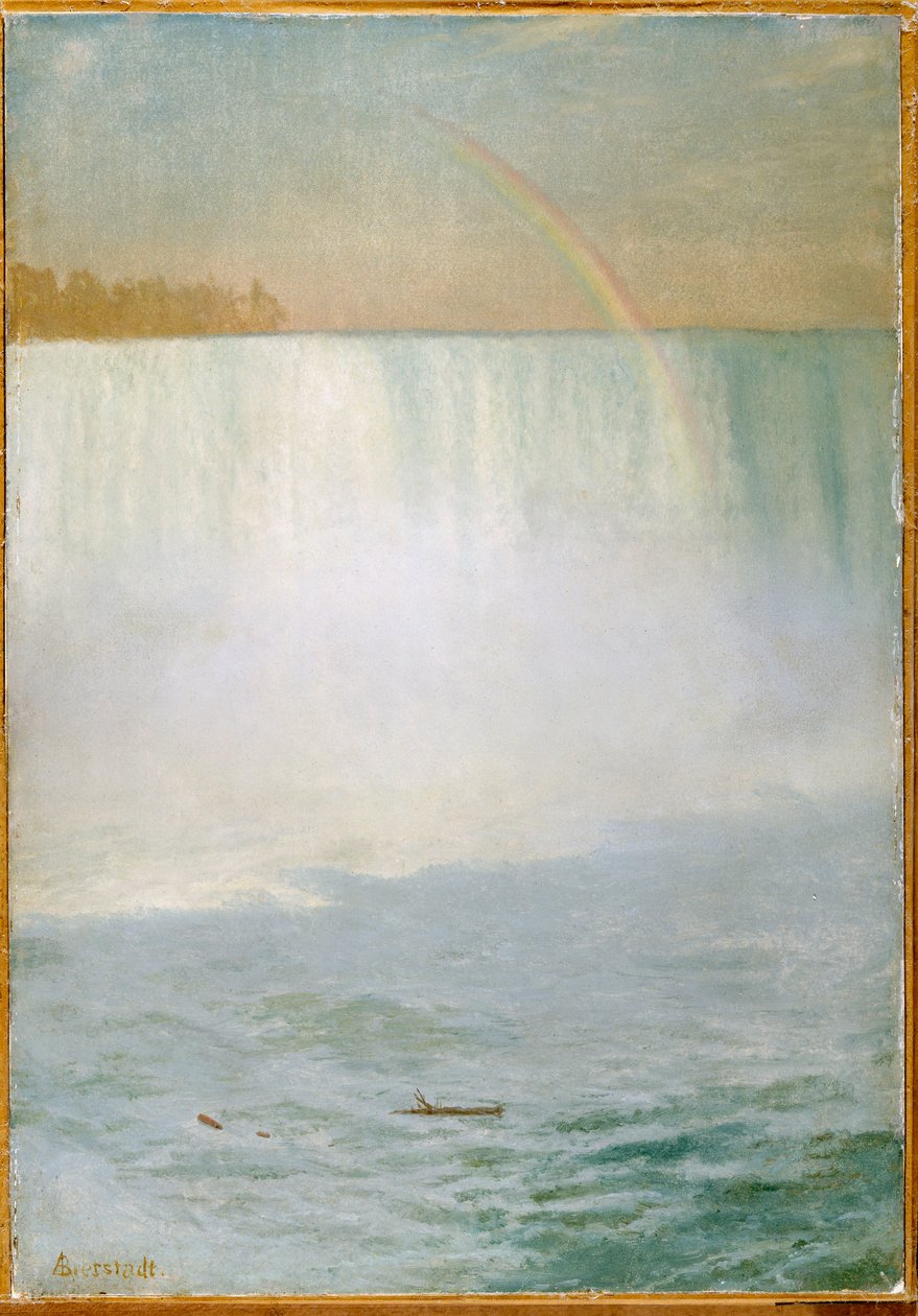 Wasserfall und Regenbogen, Niagara von Albert Bierstadt