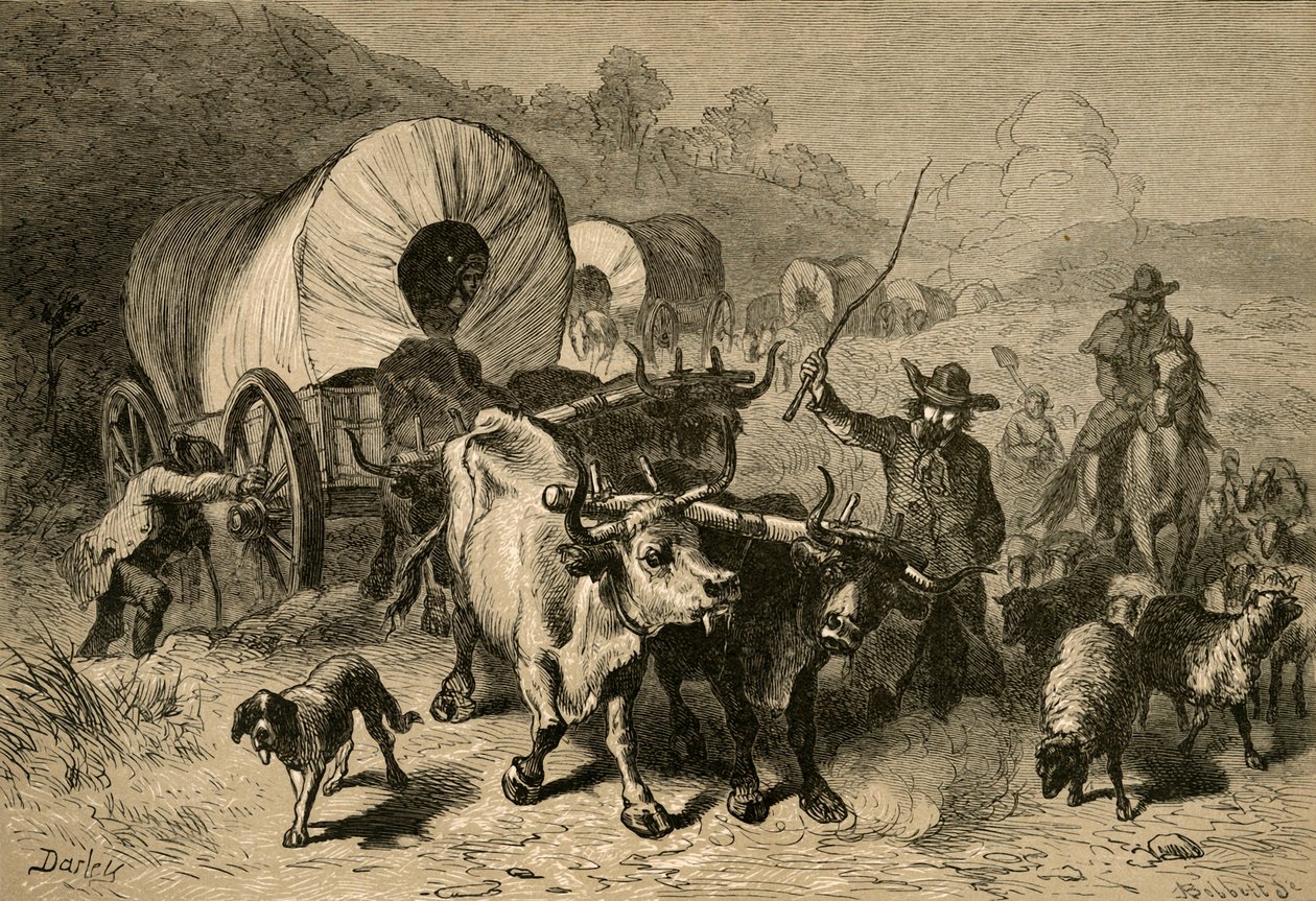 Auswanderung in das westliche Land, 1877 von Albert Bobbett