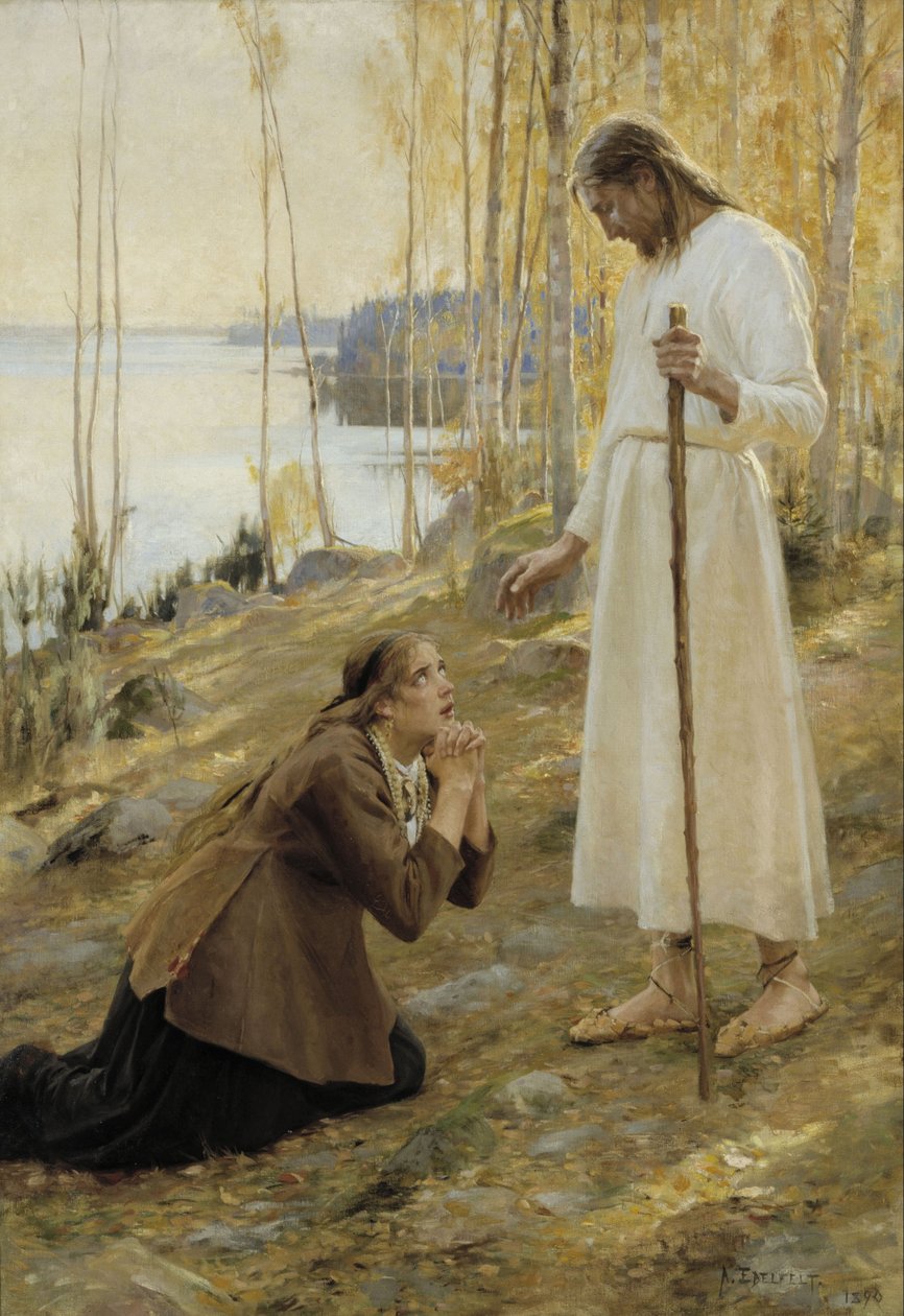 Christus und Maria Magdalena, eine finnische Legende von Albert Gustaf Aristides Edelfelt