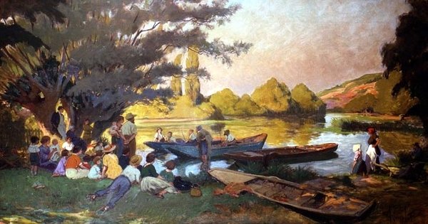 Picknickszene von Albert Edouard Puyplat