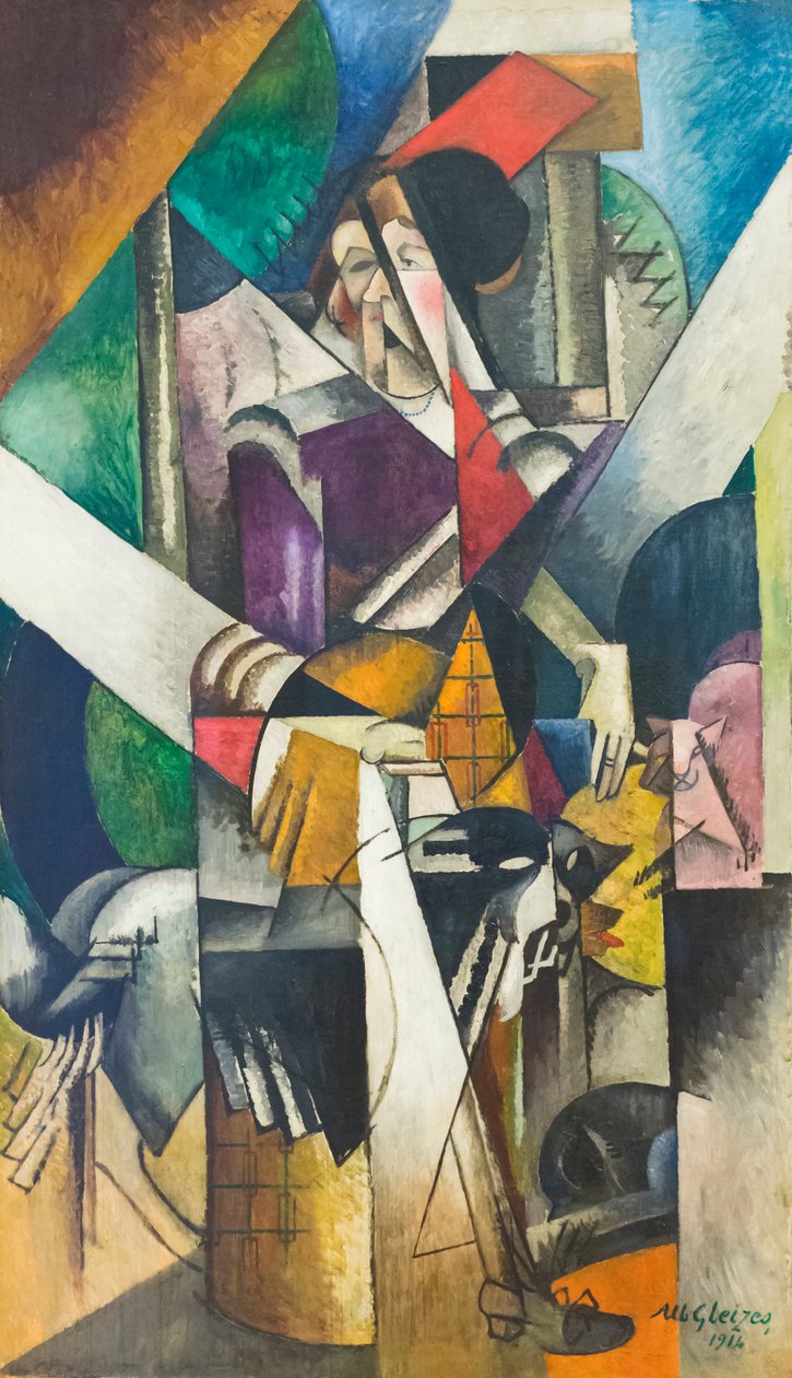 Frau mit Tieren (Madame Raymond Duchamp-Villon) von Albert Gleizes