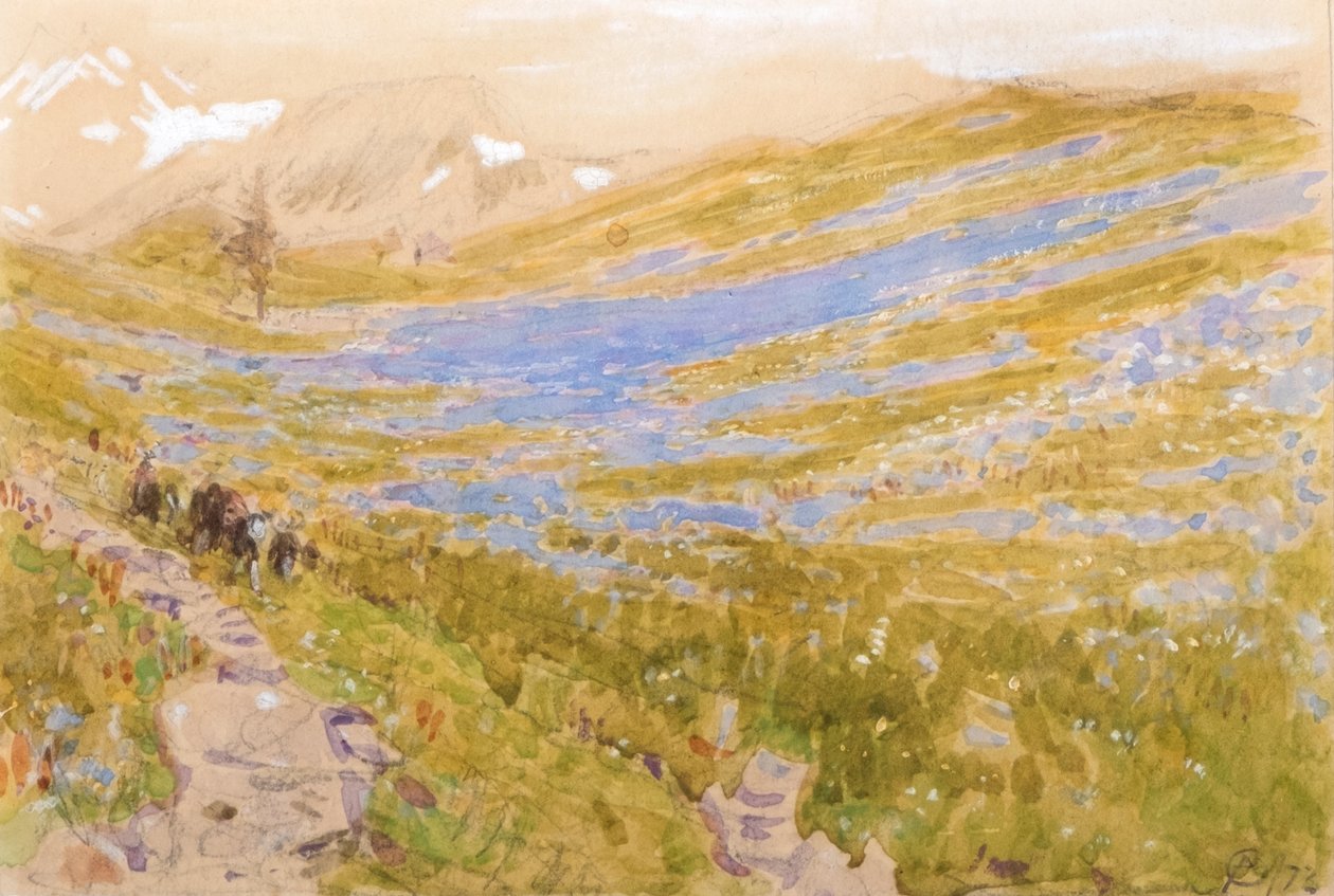 Ein Alpenblick von Albert Goodwin