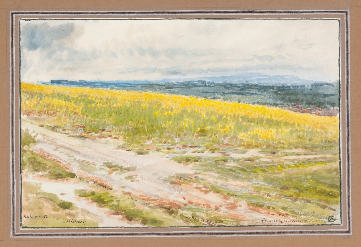 Farbenotiz bei Salisbury von Albert Goodwin
