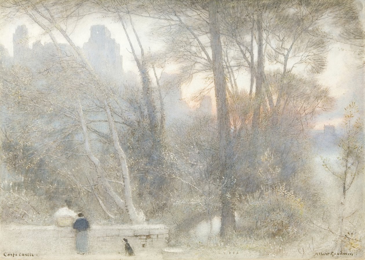 Corfe Castle von Albert Goodwin