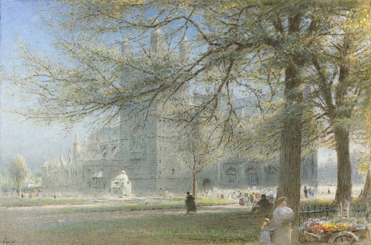 Kathedrale von Exeter von Albert Goodwin