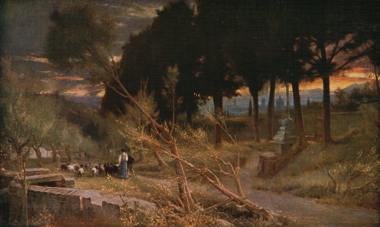 Florenz: Abend, 1896 von Albert Goodwin