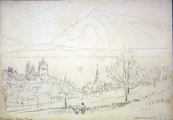 Thunersee, Oberhofen von Albert Goodwin