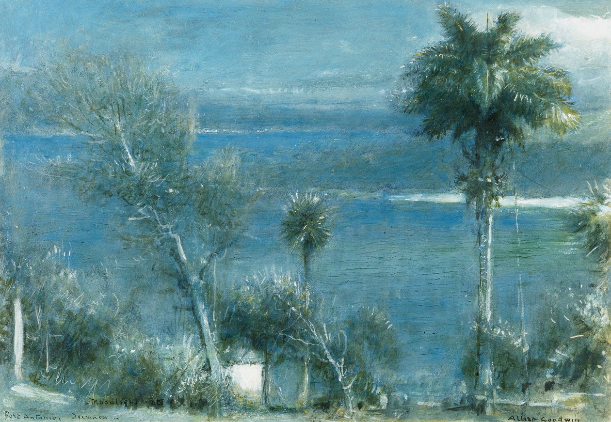 Mondschein in Port Antonio, Jamaika von Albert Goodwin