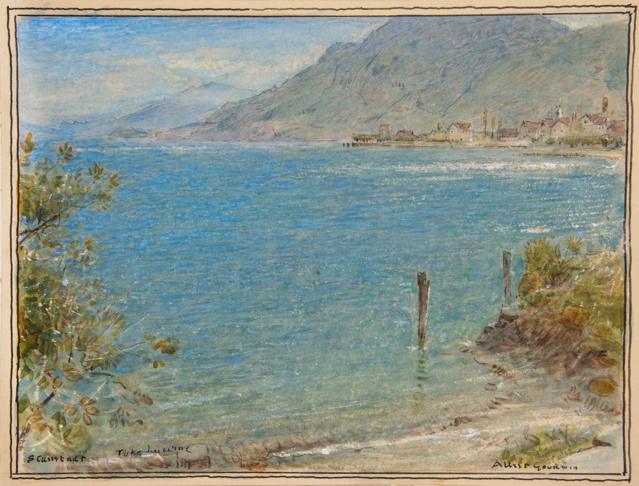 Stanstadt. Vierwaldstättersee, ca. 1888 von Albert Goodwin