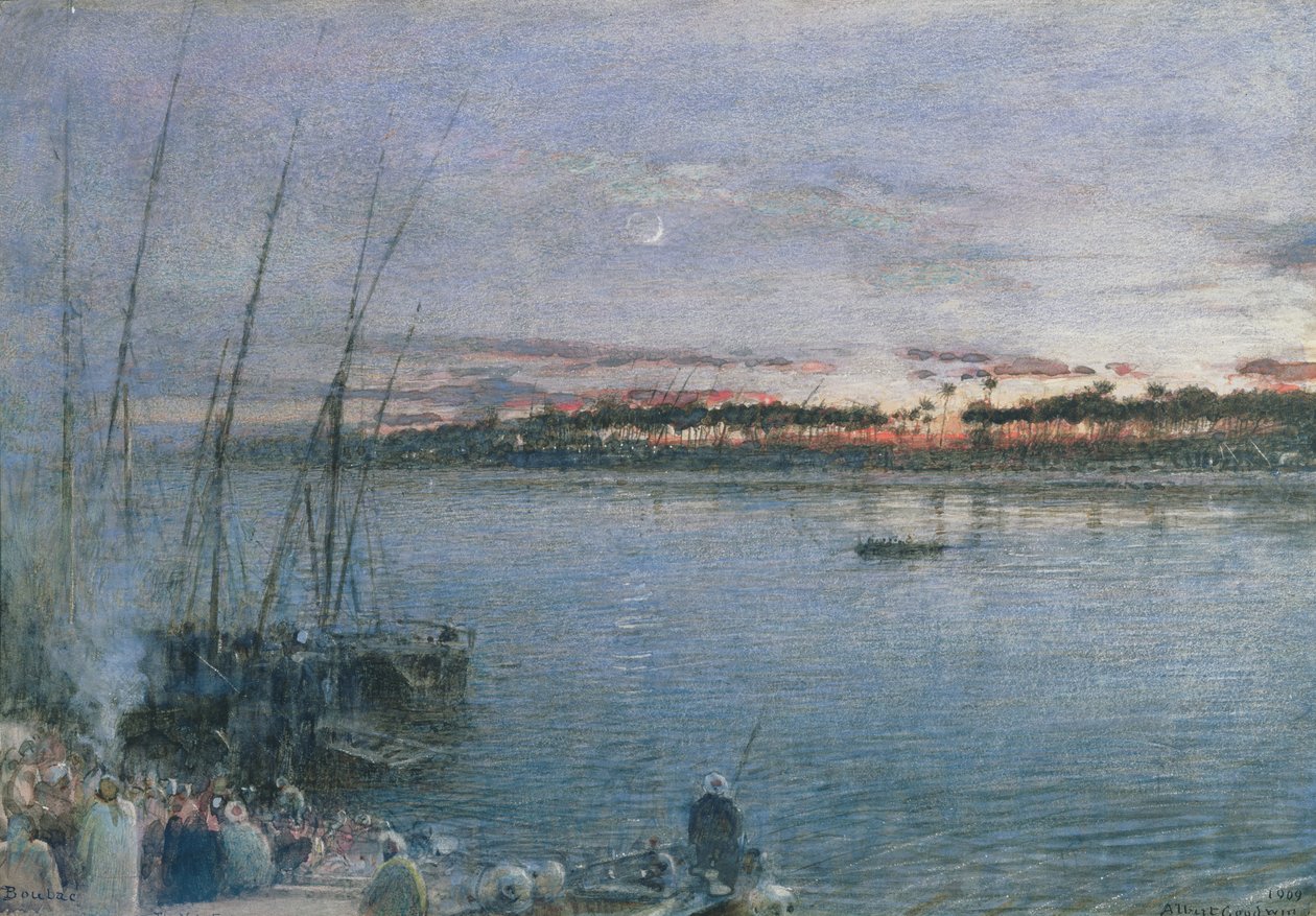Die Nilfähre Boulac: die Nilfähre von Albert Goodwin