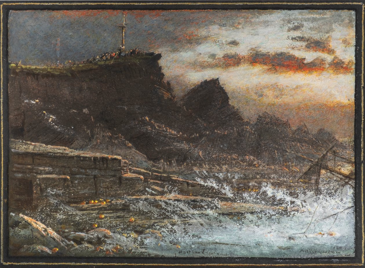 Das Wrack, Hartland, Cornwall von Albert Goodwin