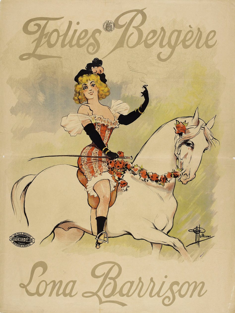 Folies Bergères. Lona Barrison, ca. 1895 von Albert Guillaume