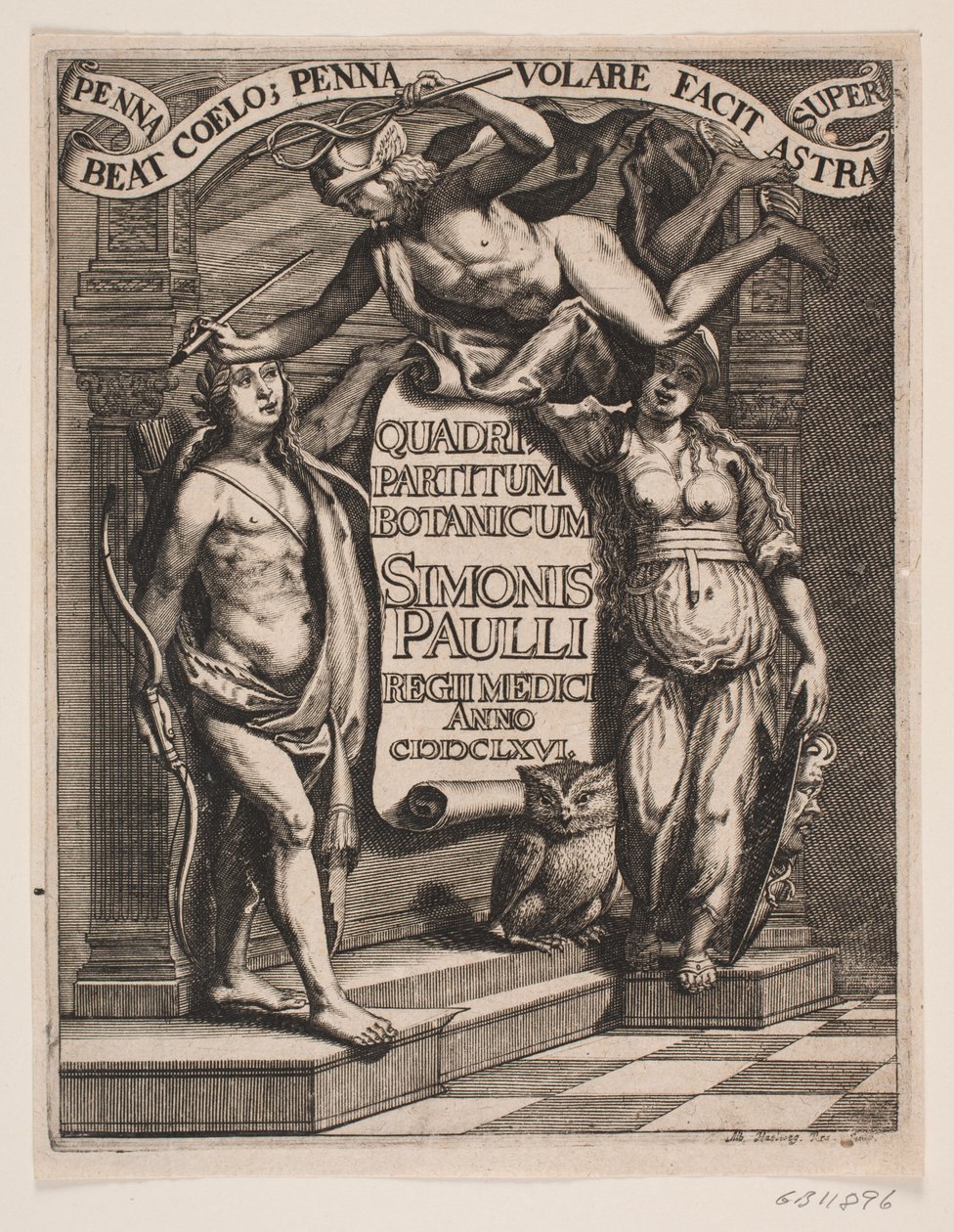 Titelblatt zu Simon Paulli, "Quadripartitum Botanicum", 1667 von Albert Haelwegh