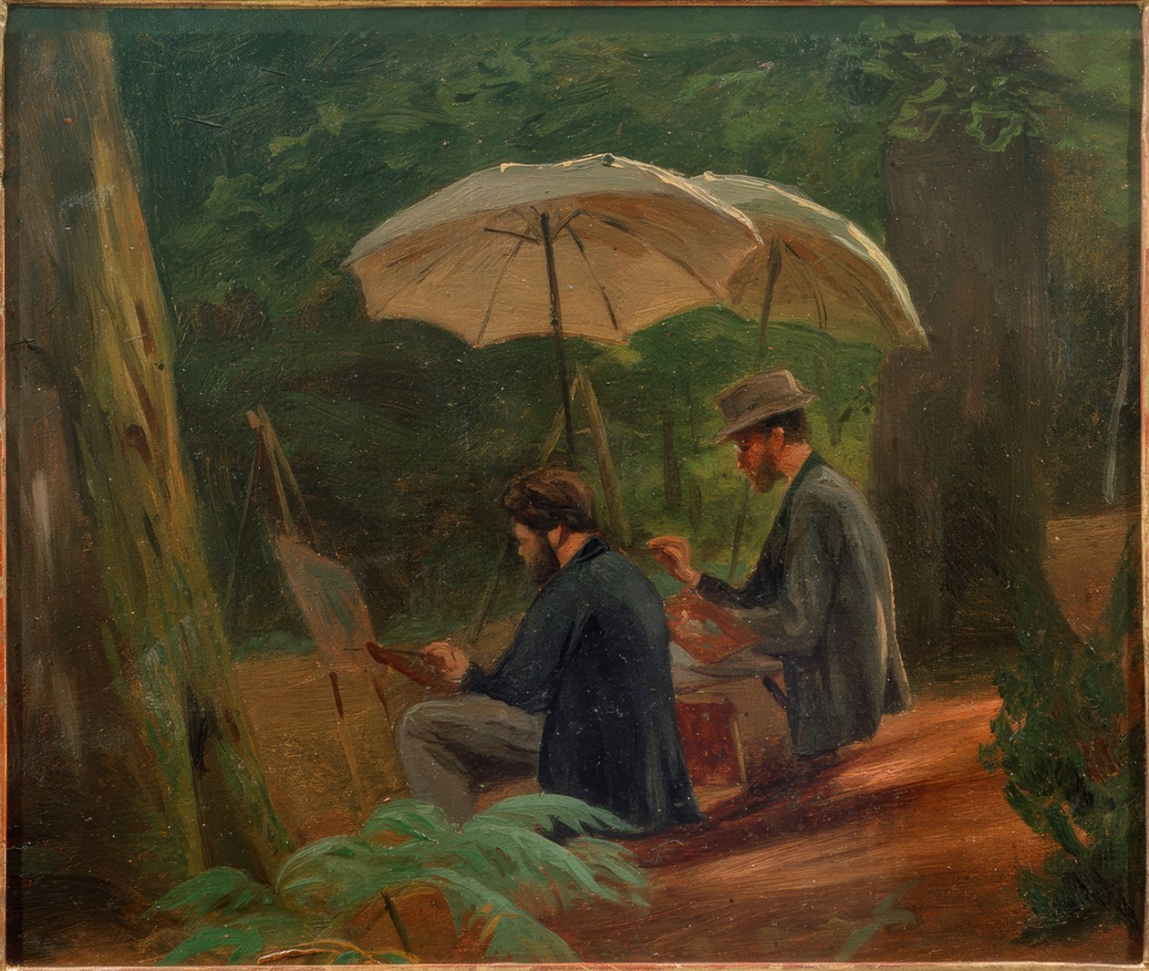 Zwei Künstler bei der Arbeit von Albert Hendschel