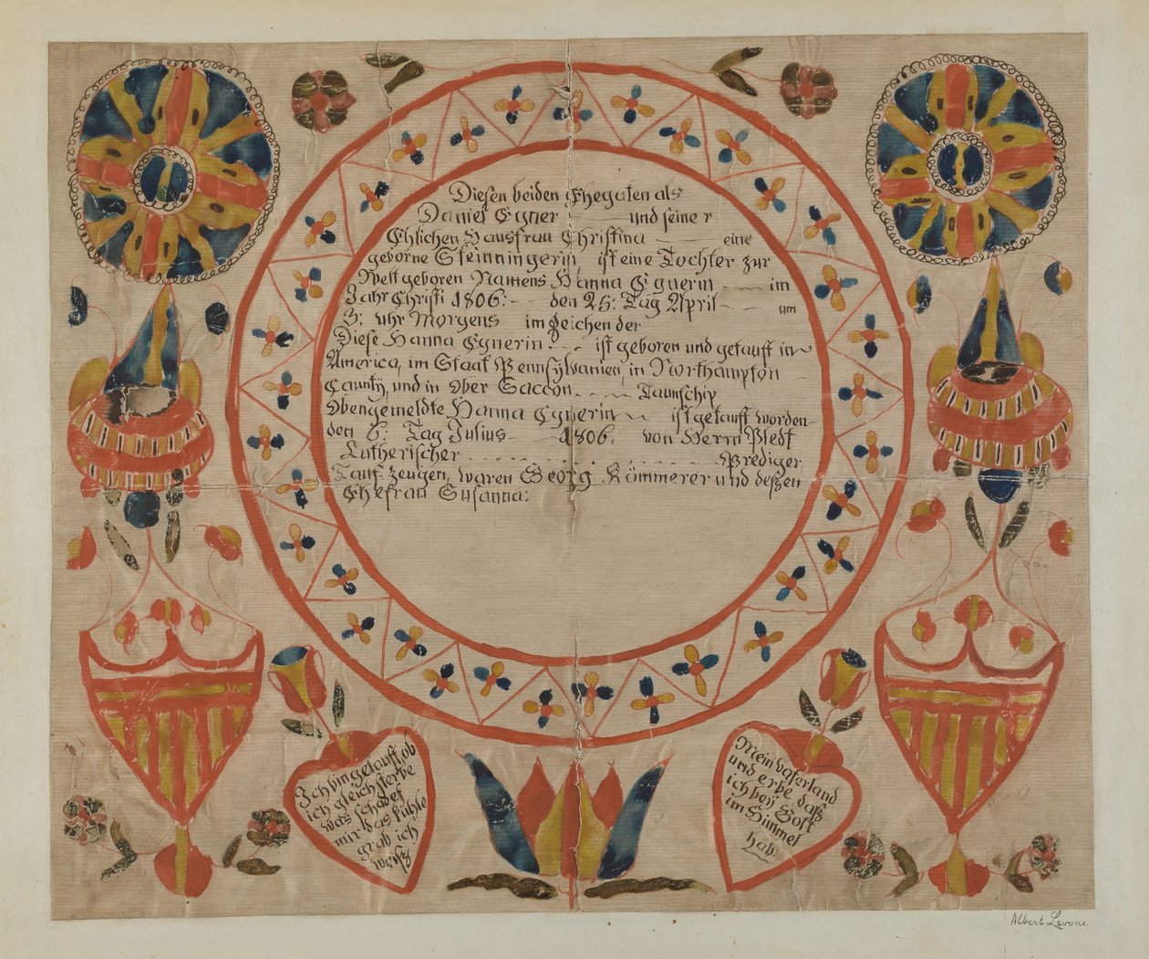 Pa. Deutscher Fraktur von Albert Levone
