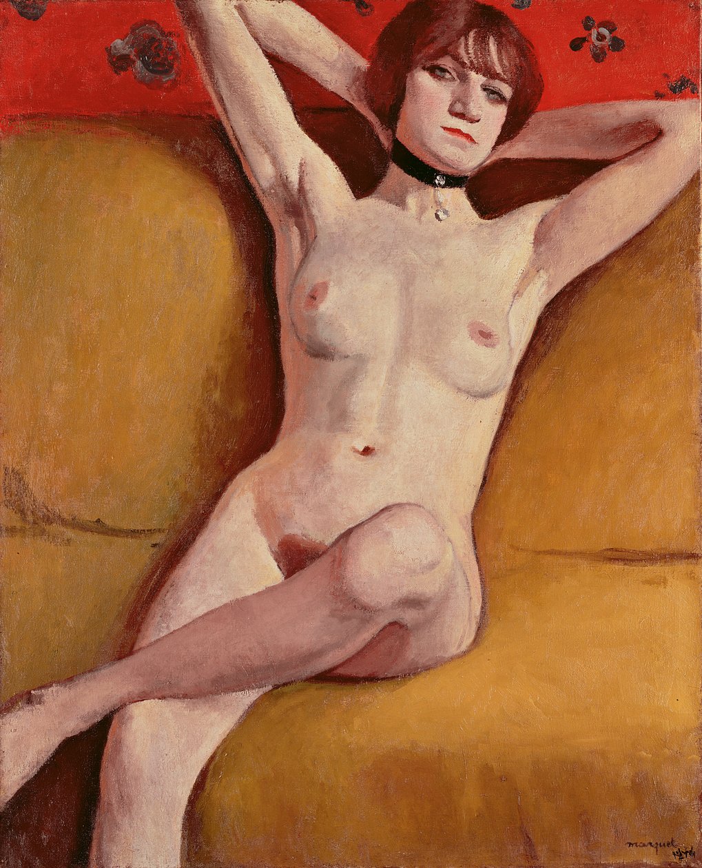 Frau auf einem Diwan von Albert Marquet