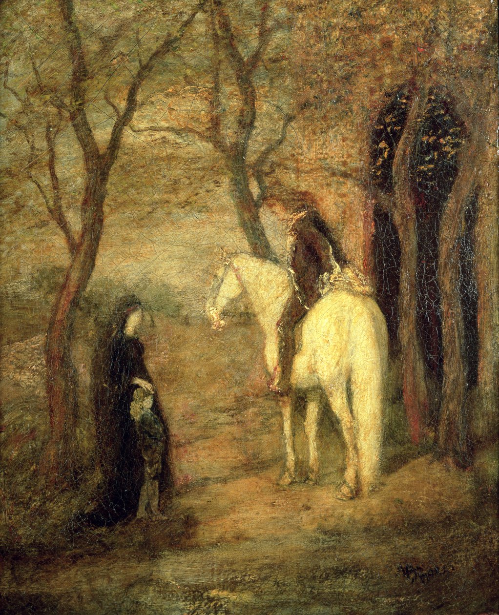 Begegnung am Straßenrand von Albert Pinkham Ryder