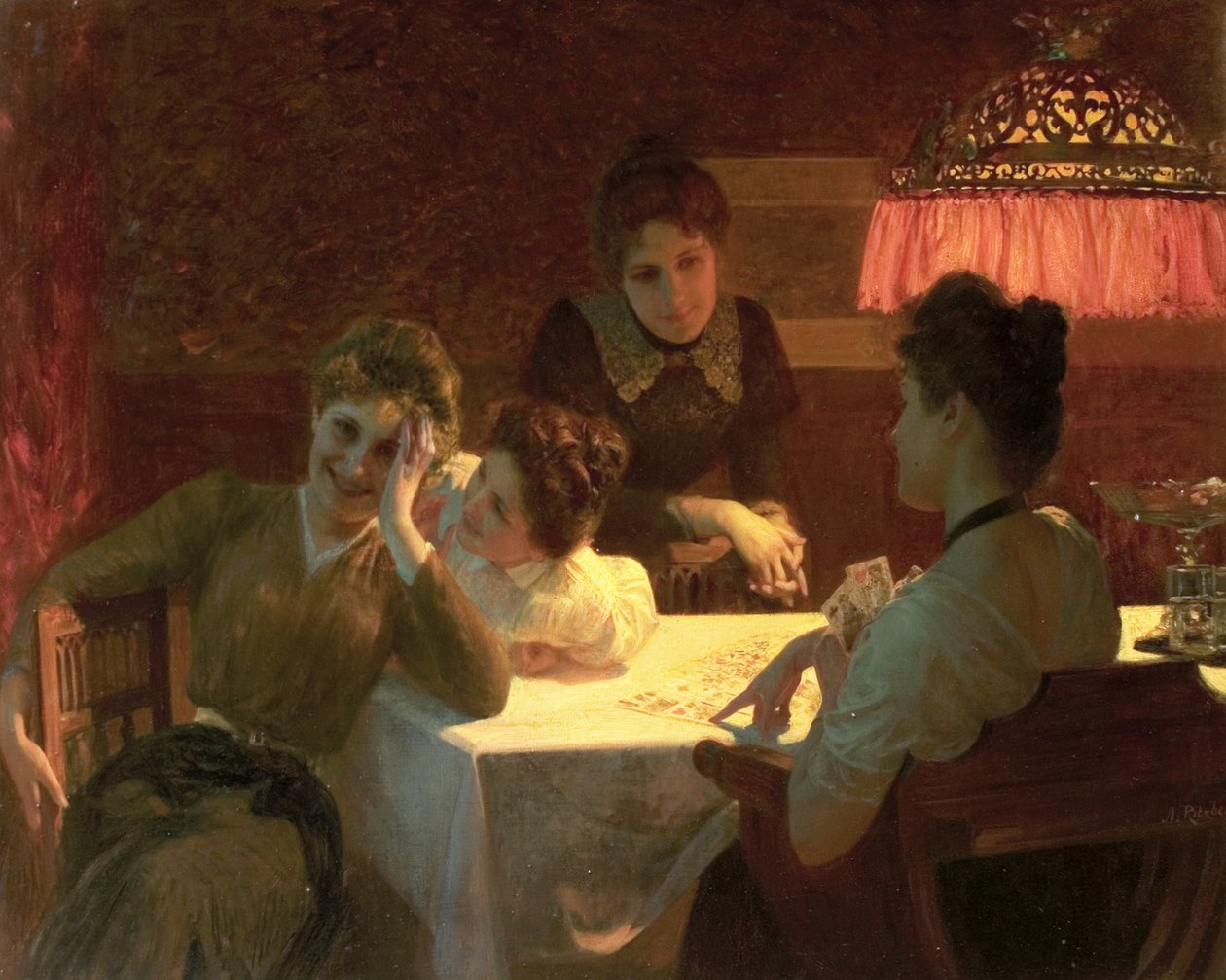 Liebesorakel, ca. 1900 von Albert Ritzberger