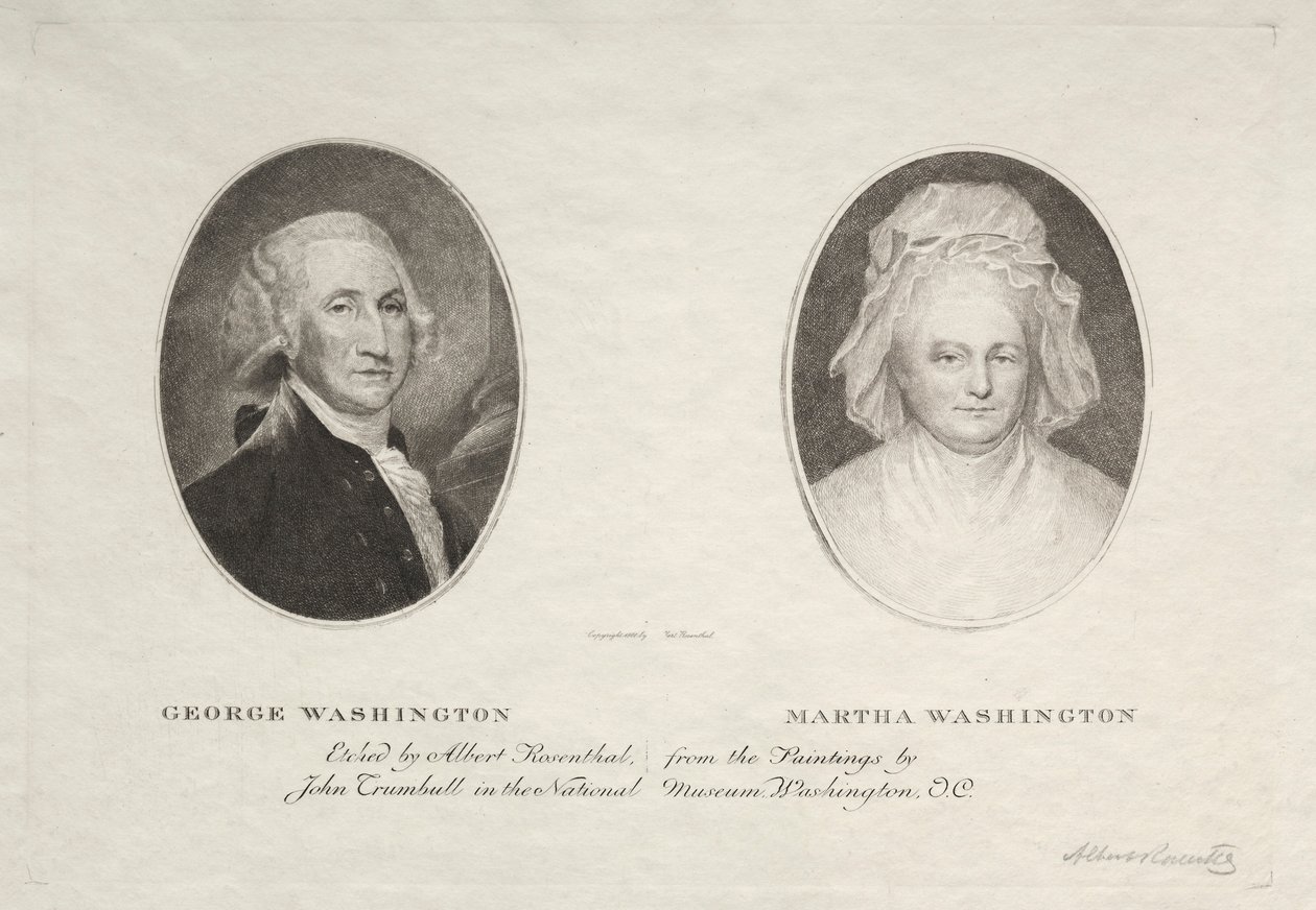 George und Martha Washington von Albert Rosenthal