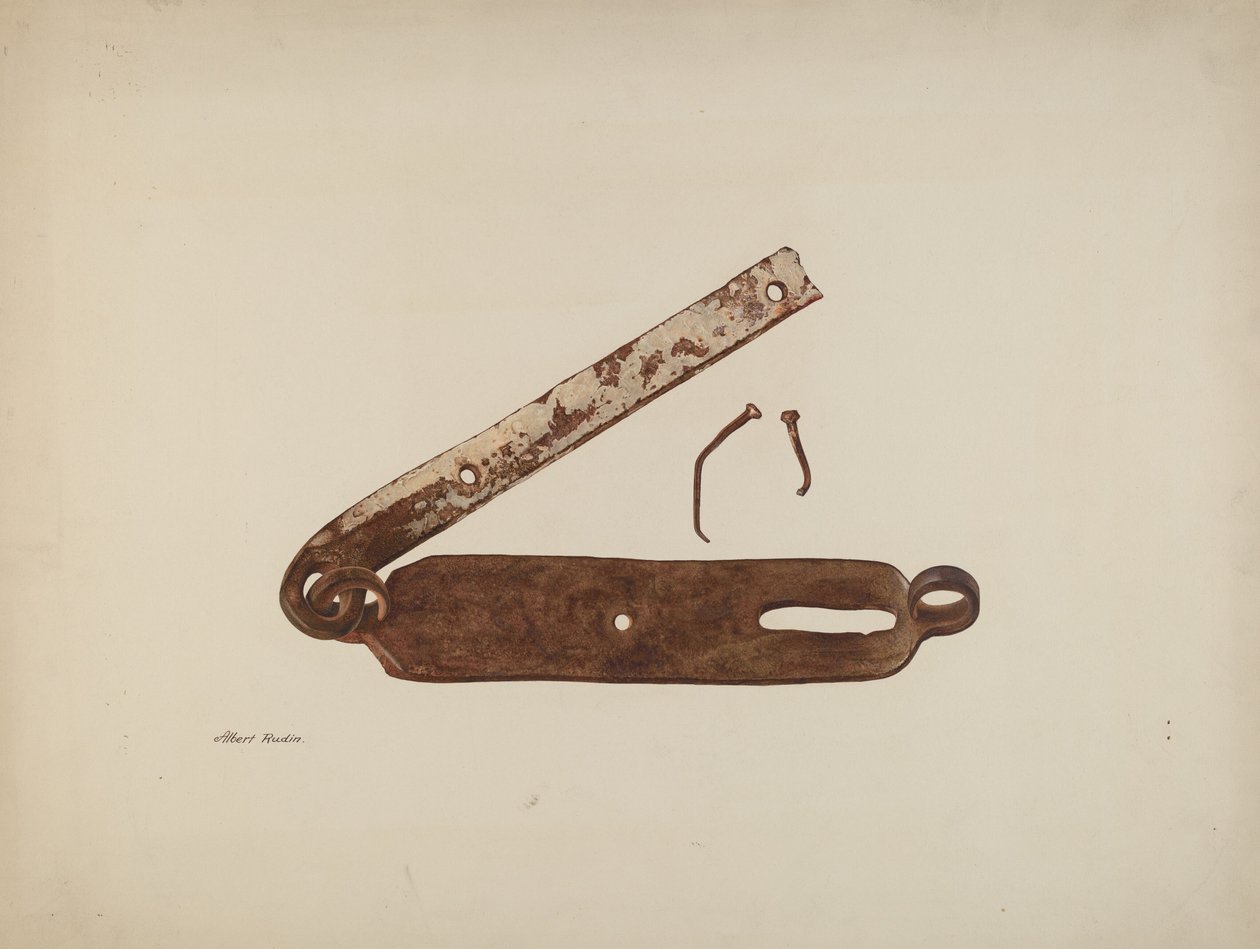 Riegel von der Tür der "Kennedy Farm" von Albert Rudin