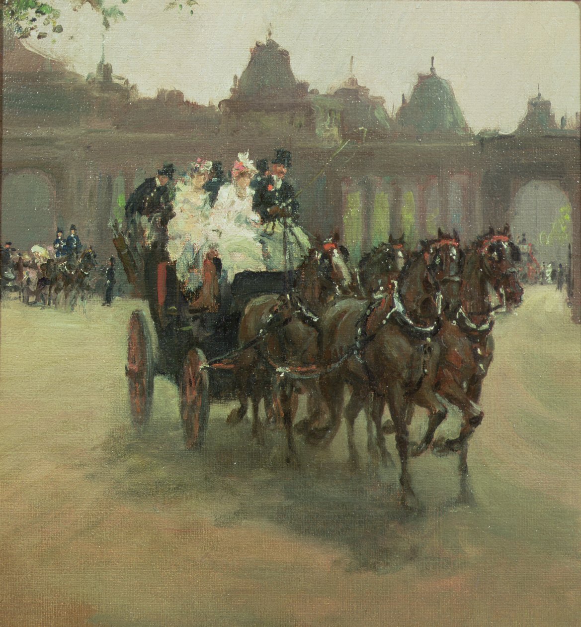 Kutschen im Hyde Park von Albert Snr. Ludovici