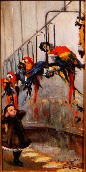 Das Papageienhaus, London Zoo von Albert Snr. Ludovici