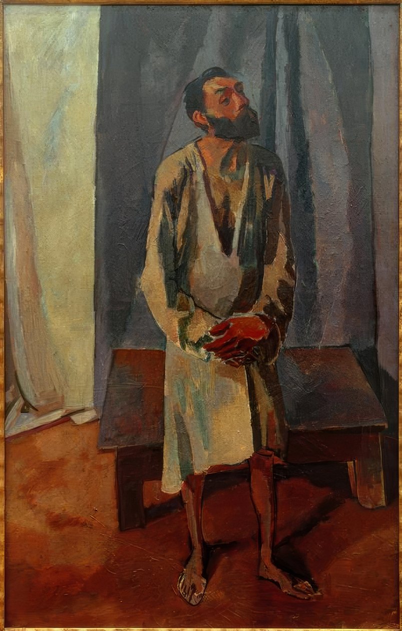 Mann im Hemd (Das Modell) von Albert Weisgerber