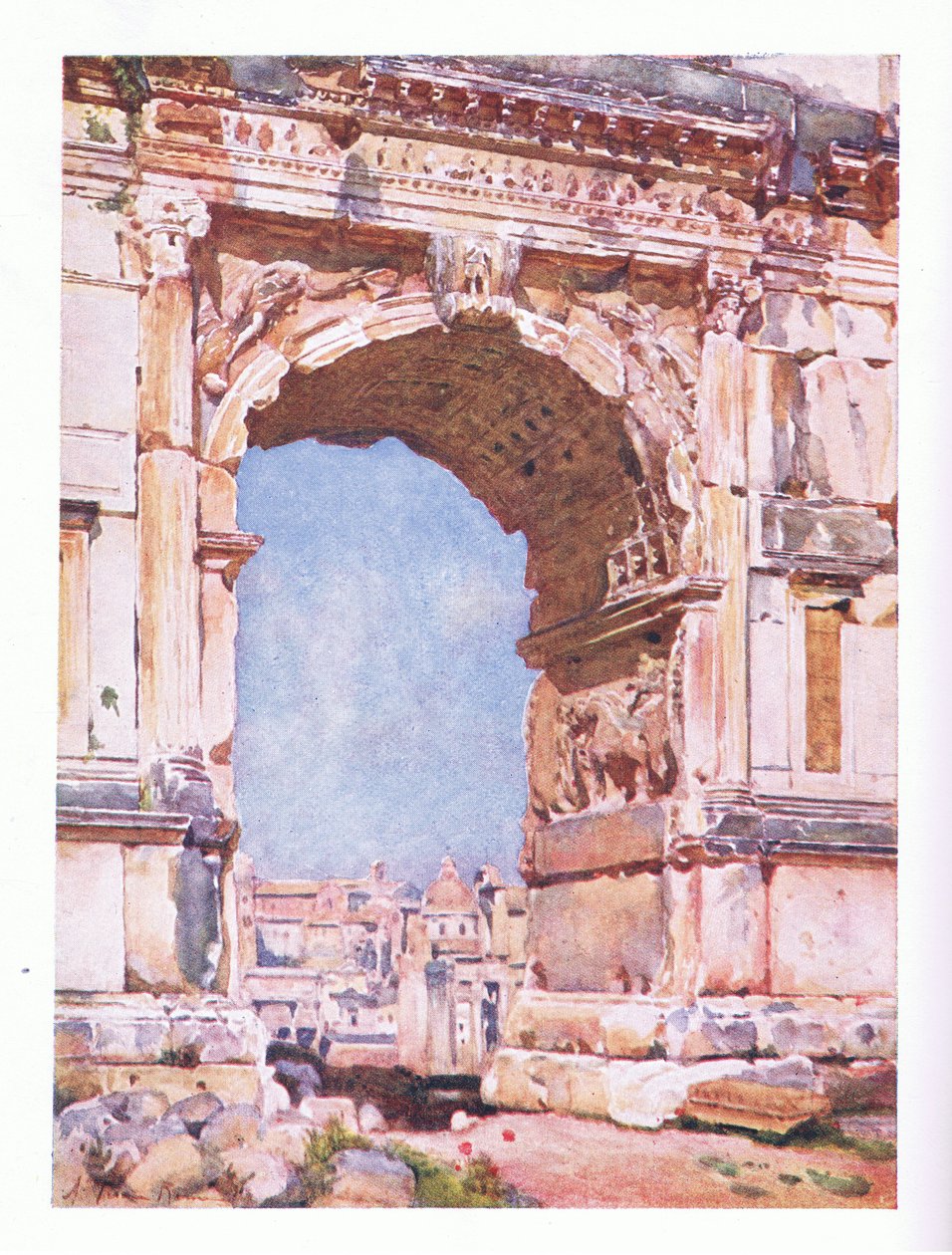 Titusbogen, aus Rom veröffentlicht von A & C Black Ltd, 1925 von Alberto Pisa