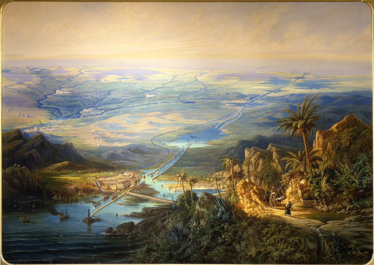Der Suezkanal, 1864 von Albert Rieger