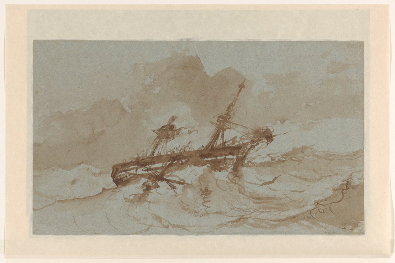 Zweimaster auf hoher See von Albertus van Beest