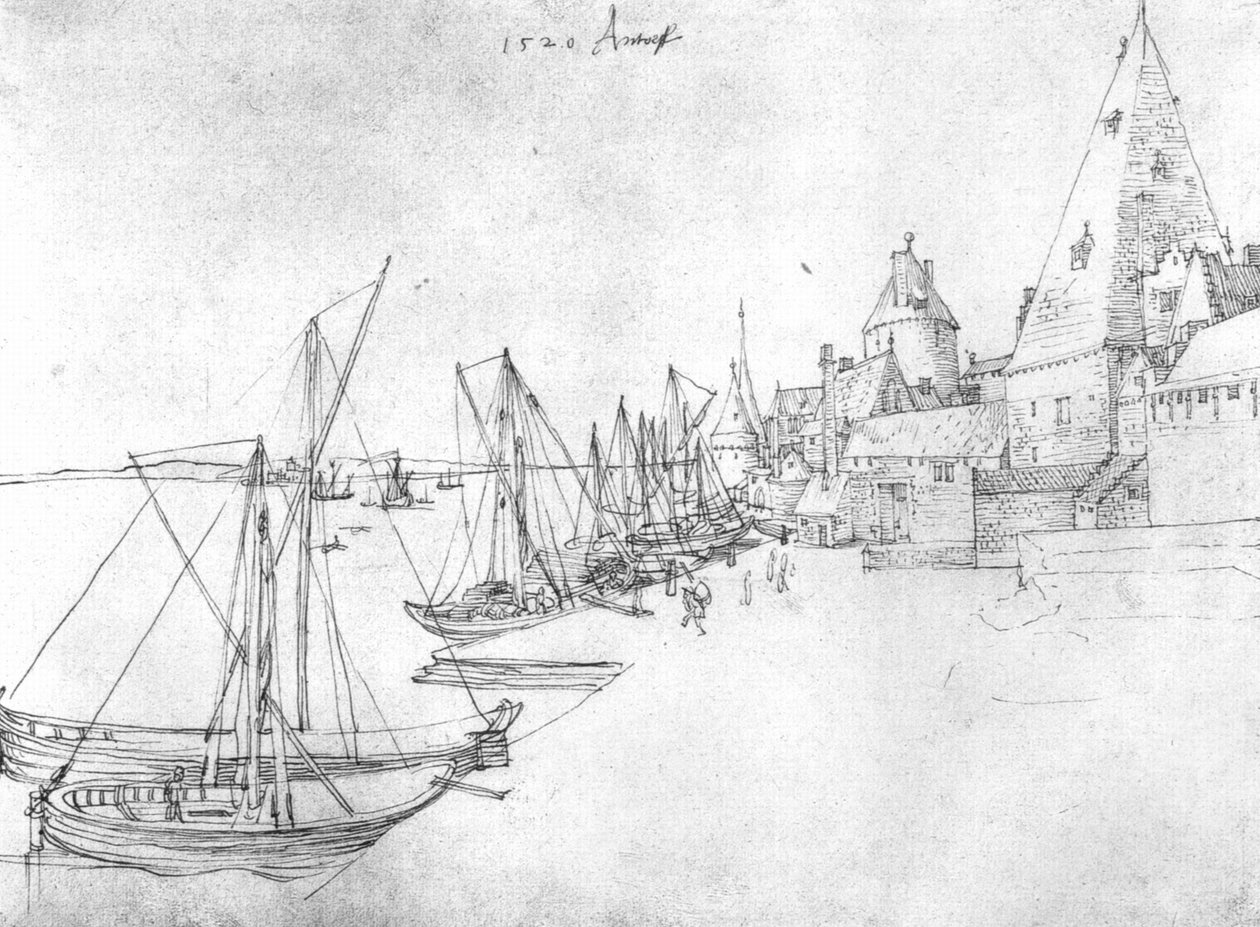 Der Hafen von Antwerpen von Albrecht Dürer