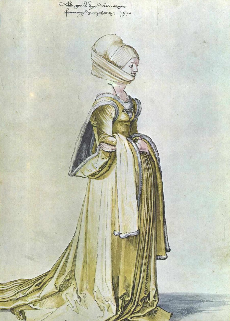 Eine Nürnberger Frau im Tanzkleid von Albrecht Dürer