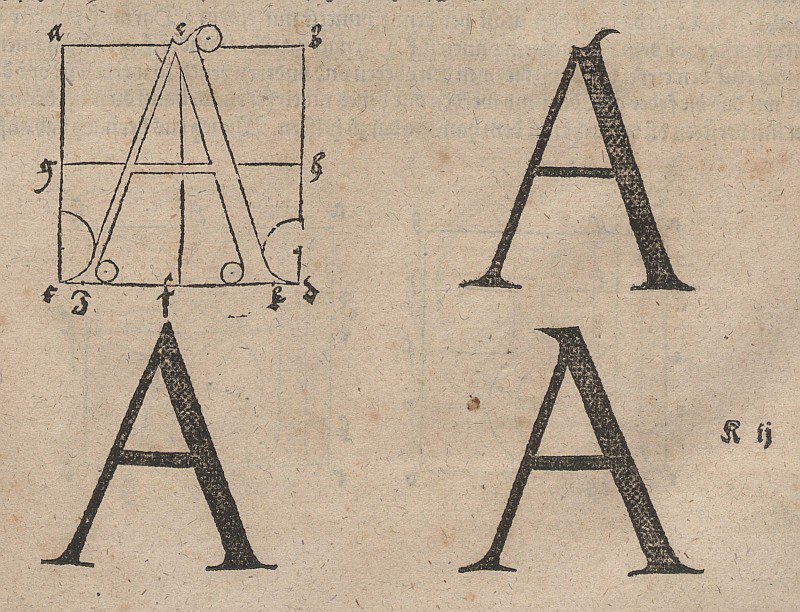 Konstruktion von Buchstaben von Albrecht Dürer