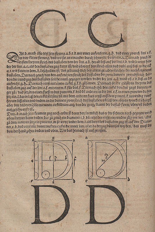 Konstruktion von Buchstaben von Albrecht Dürer