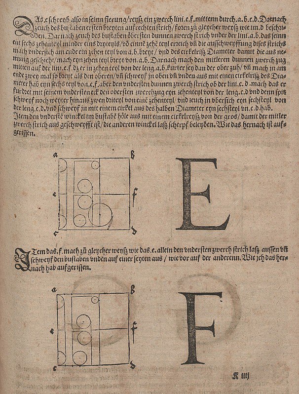 Konstruktion von Buchstaben von Albrecht Dürer