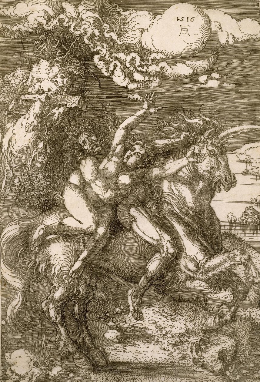 Raub der Prosperpina (Entführung auf einem Einhorn) von Albrecht Dürer