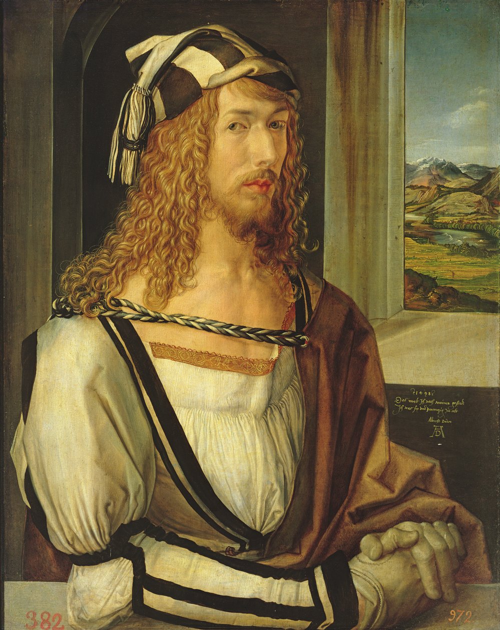 Selbstporträt mit Handschuhen von Albrecht Dürer