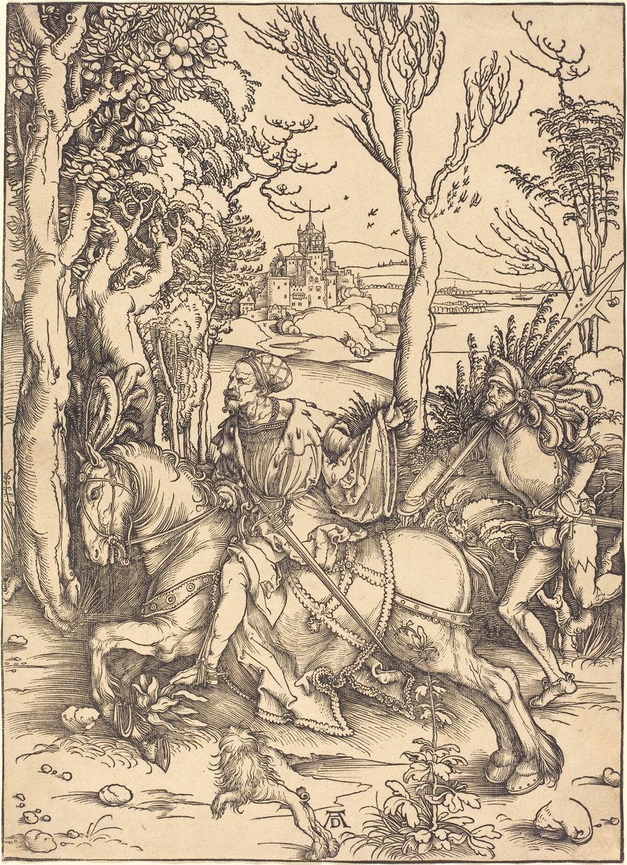 Der Ritter zu Pferd und der Landsknecht von Albrecht Dürer