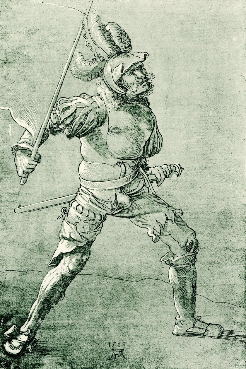 Deutscher Fahnenträger von Albrecht Dürer