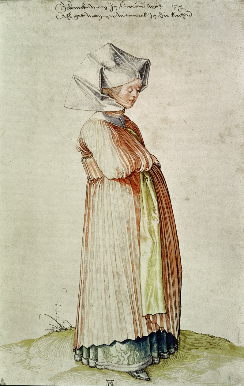 Nürnberger Frau, Aquarell von Albrecht Dürer