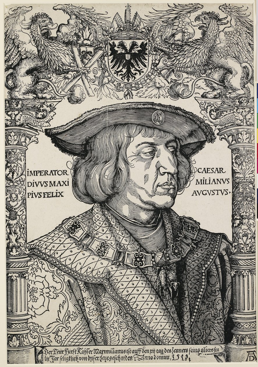 Porträt von Kaiser Maximilian I., ca. 1519 von Albrecht Dürer