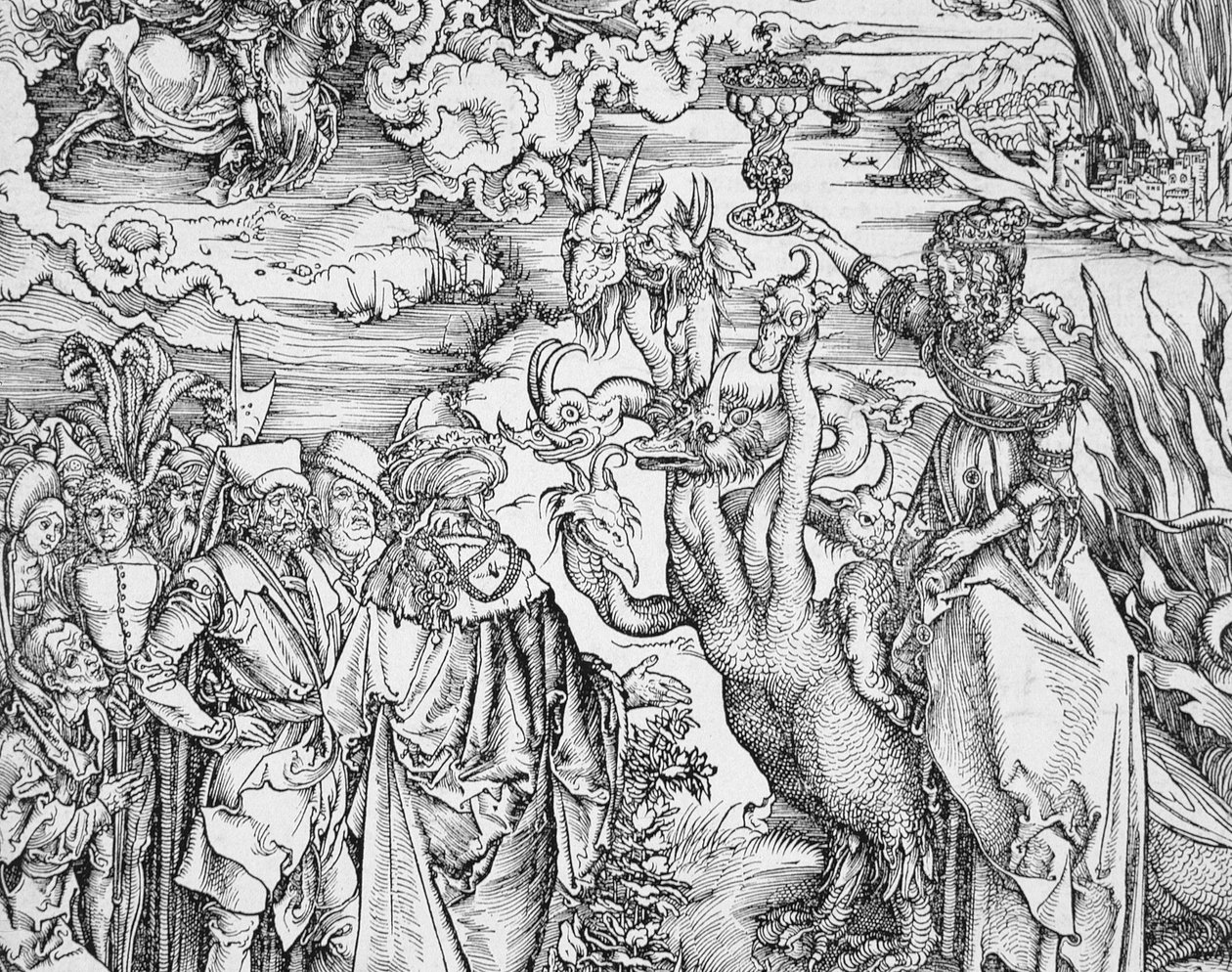 Die Offenbarung des Johannes (Detail) von Albrecht Dürer