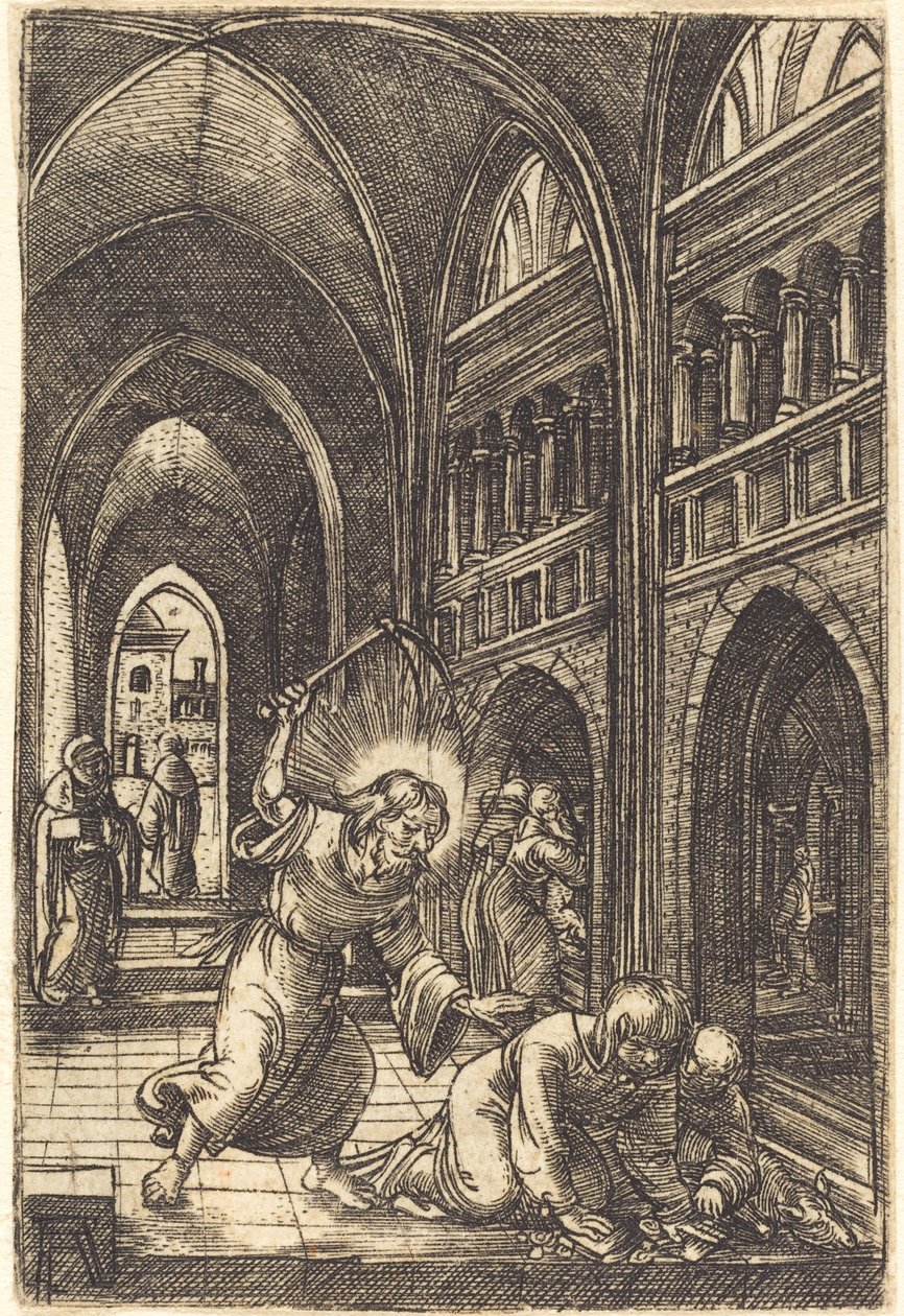 Christus vertreibt die Geldwechsler von Albrecht Altdorfer