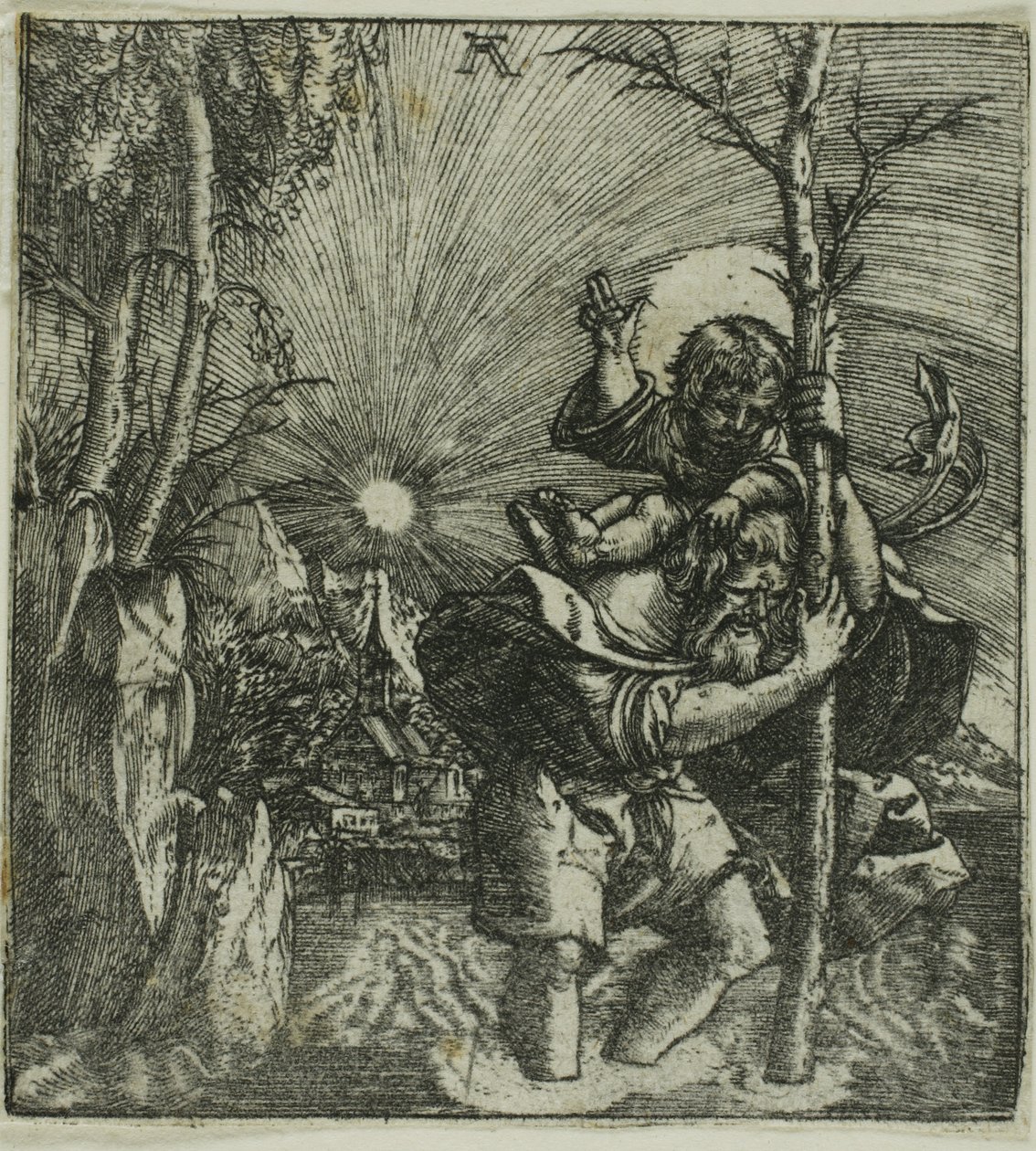 Heiliger Christophorus trägt das Christuskind von Albrecht Altdorfer