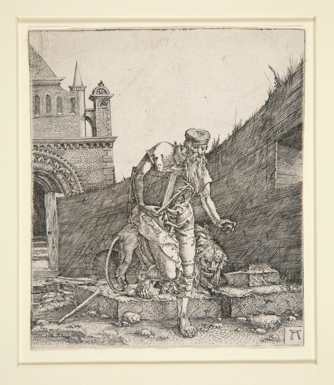Der heilige Hieronymus an einer Mauer von Albrecht Altdorfer