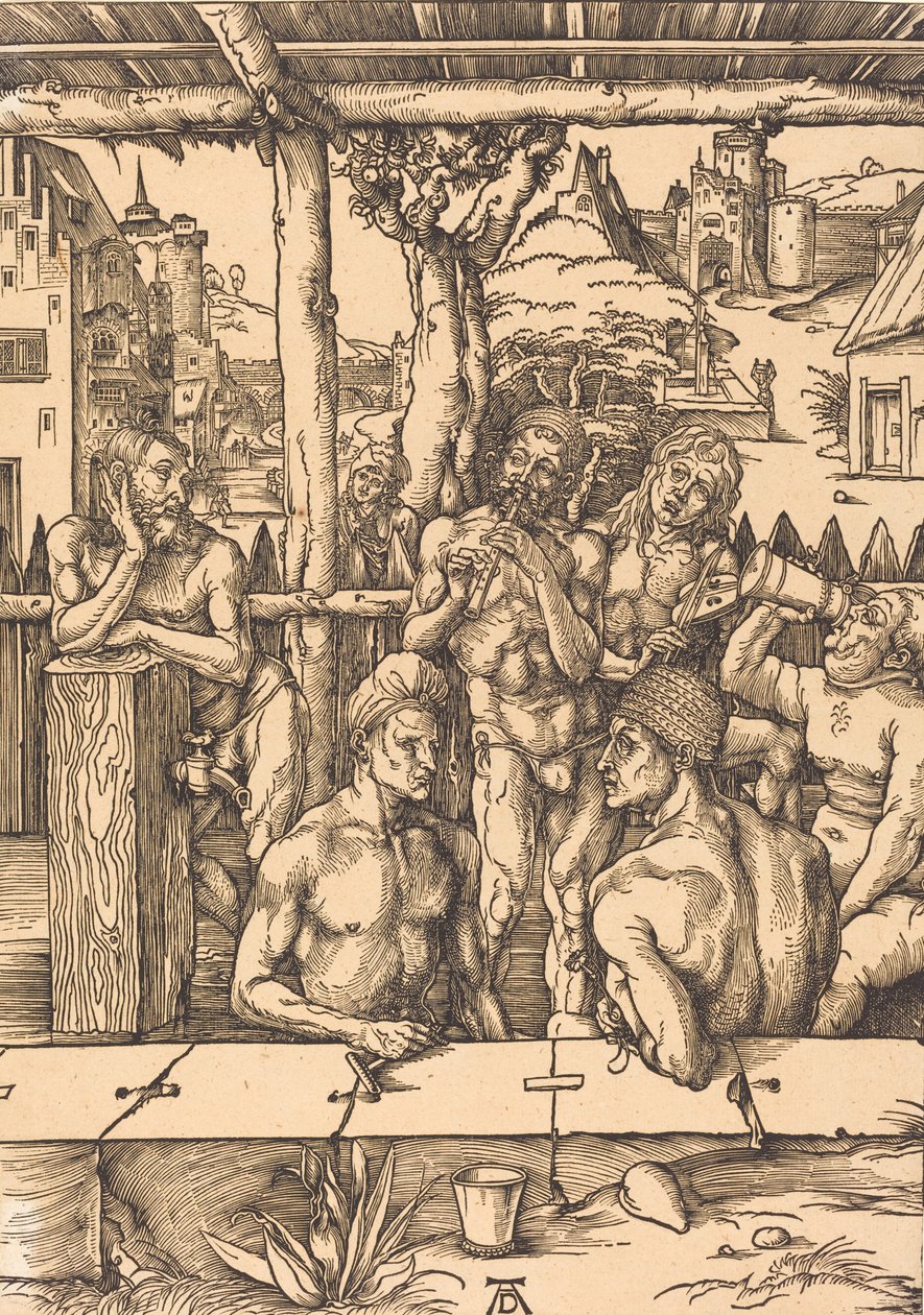 Badehaus, ca. 1496-1497 von Albrecht Dürer