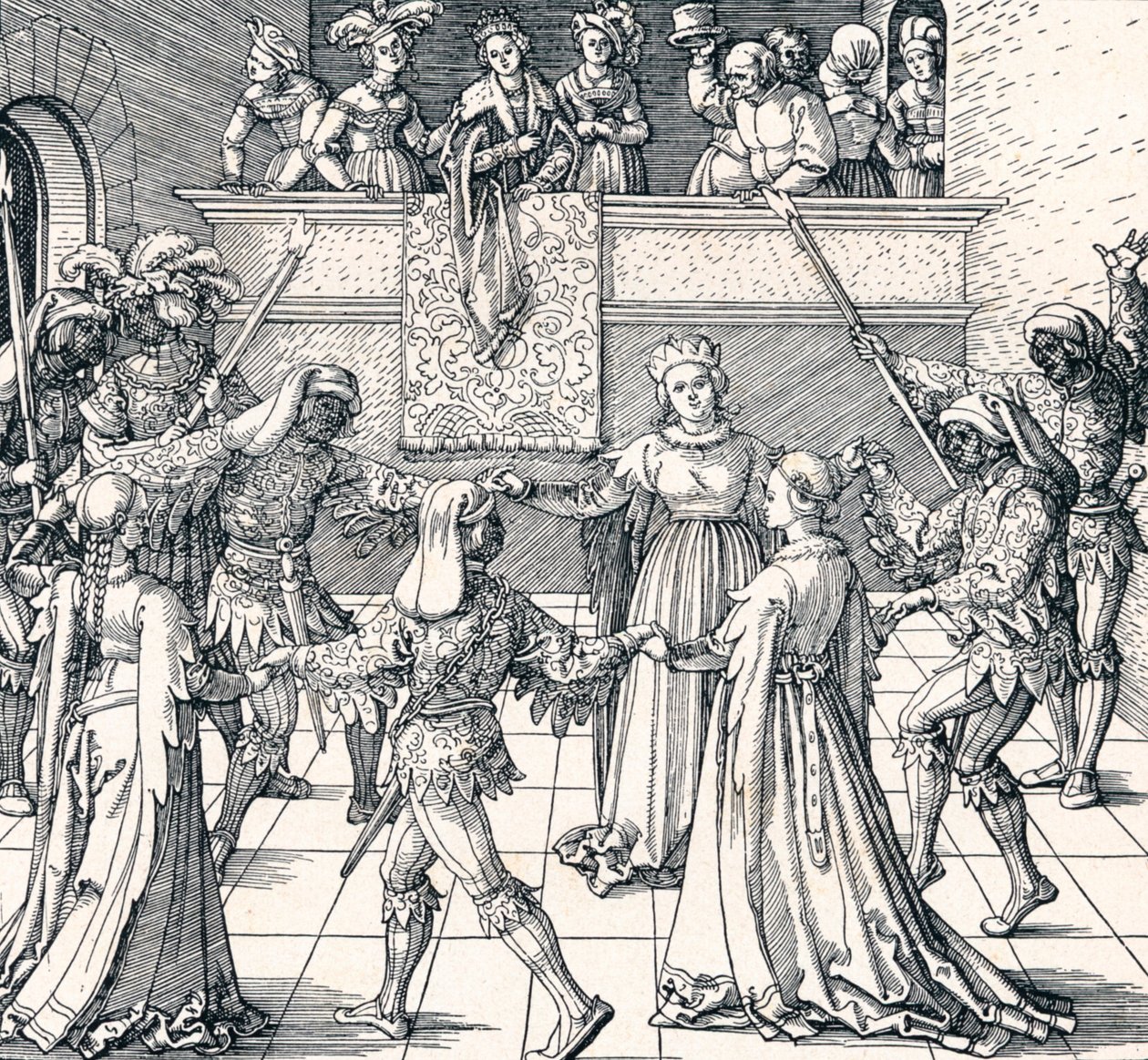 Tanz bei Fackellicht, Augsburg von Albrecht Dürer