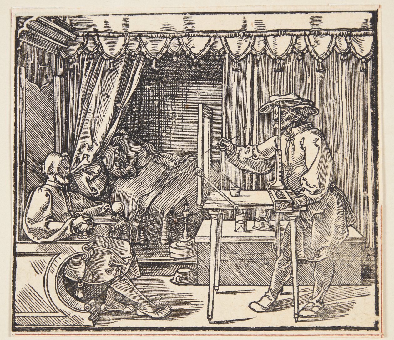 Zeichner, der ein Porträt zeichnet von Albrecht Dürer