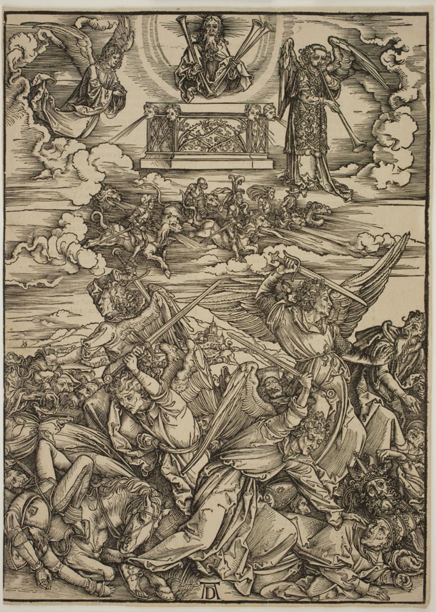 Vier rächende Engel des Euphrat von Albrecht Dürer